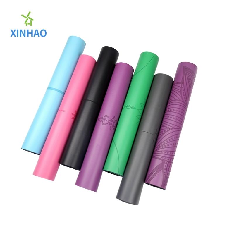 Stampato o asana Line PU Mappeto yoga in gomma all\'ingrosso, supporto personalizzato e modello personalizzato, sport di fitness ecologicinon tossici sportnon slipnon slipnaturanaturale in gomma tappetino yoga
