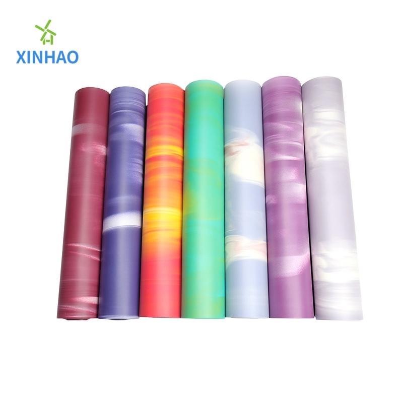 Colore gradientenaturale PU Rubba tappetino yoga all\'ingrosso, protezione ambientale del colore gradiente Sportnon slip e tappetino di fitness